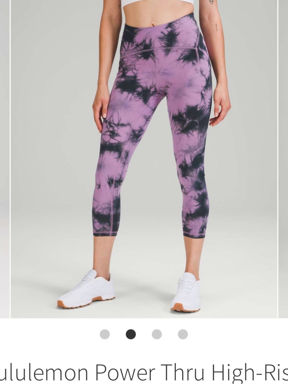 lululemon athletica Power Thru 25” length, not cropped like stock photo